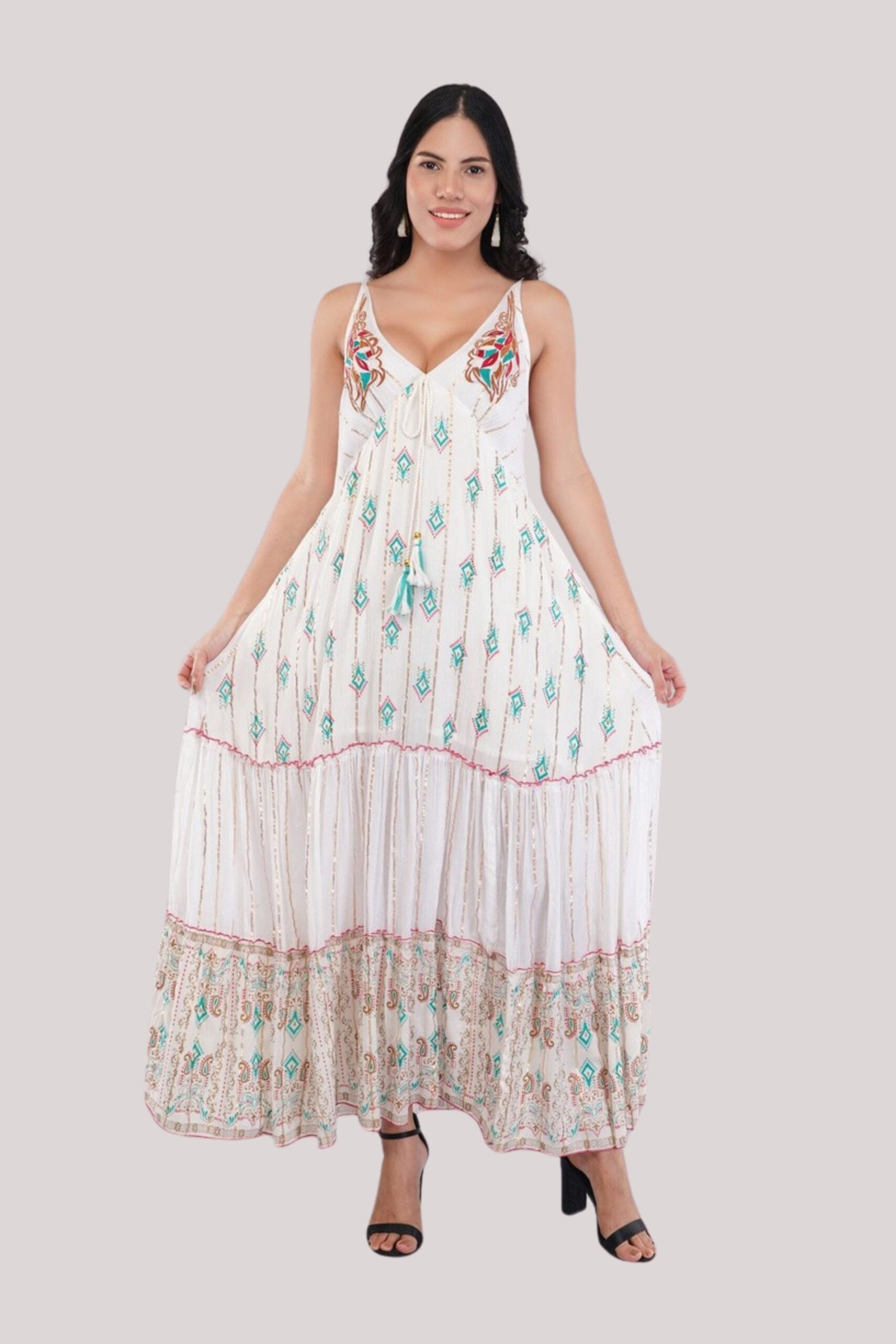 Lurex Diamond Maxi Dress