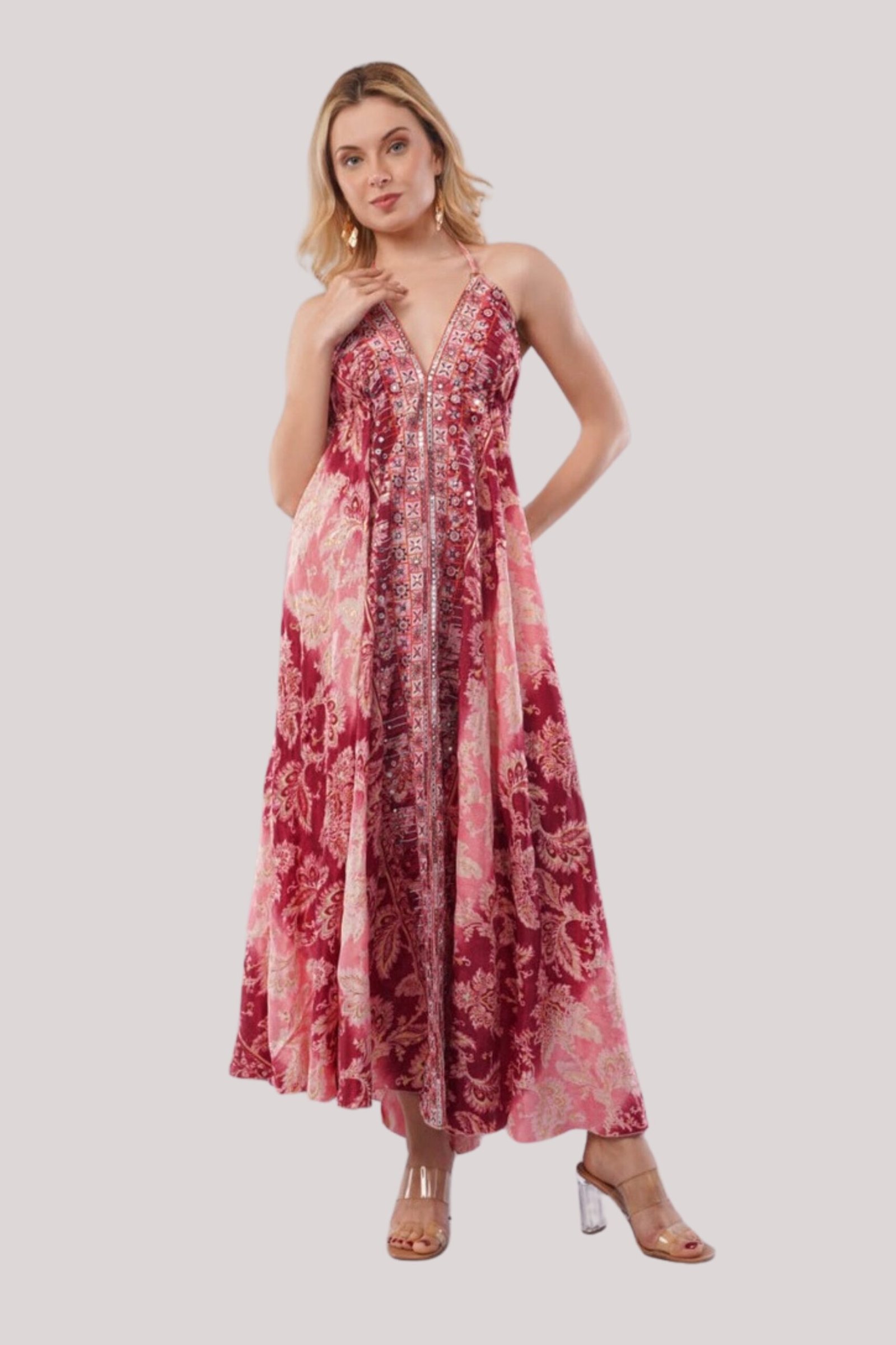 Wine & Rose Maxi Dress
